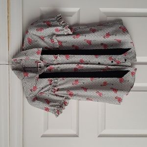 ZARA Flamingo Blouse